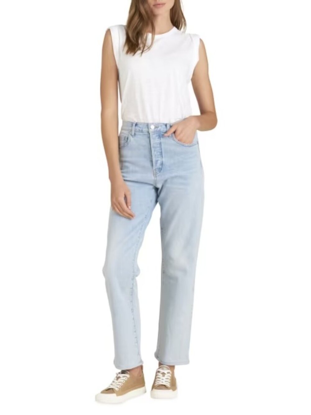 Veronica Beard Blake Classic Straight High Rise Jeans Light Wash Size 25 0 EUC